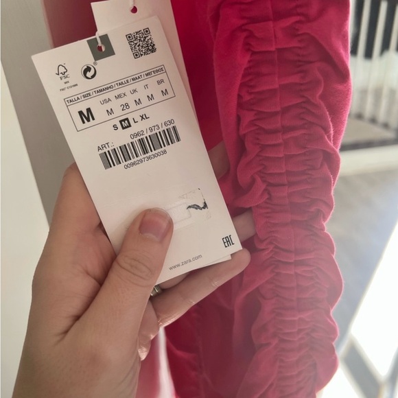 Zara hot pink mini ruched corset dress - Picture 3 of 3